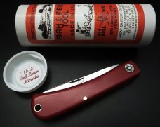 Great Eastern Cutlery #71 Bullnose Red Linen Micarta GEC 715121