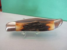 Case XX 1977 Blue Scroll Stag Folding Hunter Pattern # 5265 SAB SSP