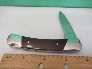 Buck Micarta Handle Pre Date Code English Script Stamp Model # 501