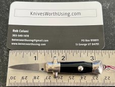 Rare Bambi Miniature Switchblade Keychain Knife, Made By Farfalli In Italy, Marked ITALY 