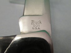 Buck Esquire Micarta Handle Pre Date Code English Script Stamp Model # 501 