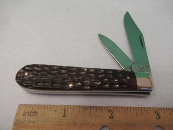 Case XX 1940 to 1964 Red Bone Discontinued Jack Pattern # 62024 1/2 Case XX 1940 to 1964 Red Bone Discontinued Jack Pattern # 62024 1/2