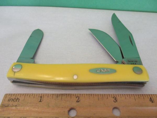 Case XX 1977 Yellow Birds   Eye Stockman Pattern # 33092