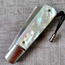 Vincenzo Balistreri White Wolf..Mother of Pearl..AEB-L..liners..lanyard pin and bead..coa.slip
