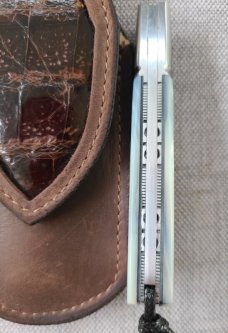Vincenzo Balistreri White Wolf..Mother of Pearl..AEB-L..liners..lanyard pin and bead..coa.slip