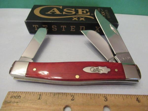 Case XX 2022Red Smooth Bone Large Stockman Pattern # 6375 SS