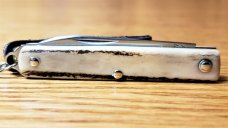 Great Eastern Cutlery Sambar Stag 052121 Knife New/Mint W/Leather Strap, Ring, Tube & waxed paper