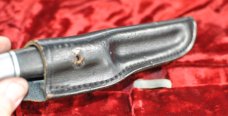 Buck 118 USA Tang Stamp Used With Original Sheath Pinned Pommel 1967-72