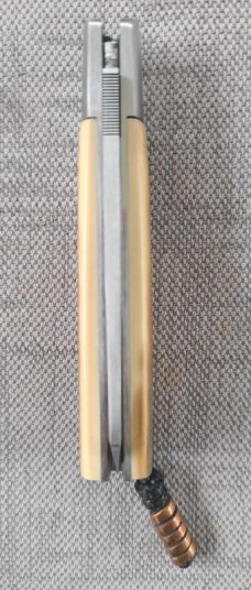 Vincenzo Balistreri Mammoth Ivory White Wolf...4" clsd..440C...Lanyard pin..jimping and filework 
