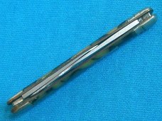 VINTAGE CUTINO CO KANSAS CY PEANUT FANCY GREEN CRACKED ICE FOLDING POCKET PEN JACK KNIFE KNIVES OLD
