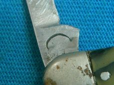 VINTAGE CUTINO CO KANSAS CY PEANUT FANCY GREEN CRACKED ICE FOLDING POCKET PEN JACK KNIFE KNIVES OLD