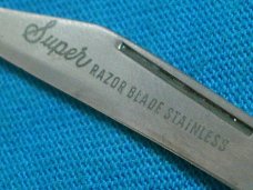VINTAGE SUPER RAZOR BLADE STAINLESS IMPERIAL PROV USA STOCKMAN FOLDING POCKET KNIFE KNIVES OLD