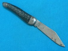 VINTAGE SARAJEVO METAL BLACK HUNTING SKINNING FOLDING JACK POCKET KNIFE KNIVES OLD