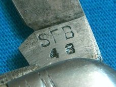 VINTAGE SFB 43 JAPAN BAREHEAD STAG DEER HEAD HUNTING SKINNING FOLDING JACK POCKET KNIFE KNIVES OLD