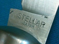 VINTAGE STELLAR JAPAN BIG JIGGED BONE HOBO FORK SPOON CAMP CAMPING FOLDING POCKET KNIFE KNIVES OLD