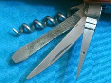 VINTAGE STELLAR JAPAN BIG JIGGED BONE HOBO FORK SPOON CAMP CAMPING FOLDING POCKET KNIFE KNIVES OLD