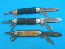 LOT VINTAGE ROBESON SHUREDGE 642214 LF&C UNIVERSAL SCOUT ENGINEER FOLDING POCKET KNIFE KNIVES PARTS