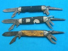 LOT VINTAGE ROBESON SHUREDGE 642214 LF&C UNIVERSAL SCOUT ENGINEER FOLDING POCKET KNIFE KNIVES PARTS