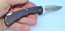 Bucklite 422 Finger Groves Little Use 1984 2 Piece Valox Handles 4 1/8" Closed Brown