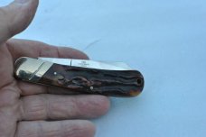 Rough Rider 1 Blade Cotton Sampler Gnarly Honey Handle Mint 4" Closed Mirror Polish Slant Bolster
