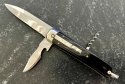 Begon Rocker Button Switchblade Knife, Made In France, Camper Multi Tool Knife, Unused 
