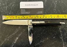 Begon Rocker Button Switchblade Knife, Made In France, Camper Multi Tool Knife, Unused 