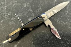 Begon Rocker Button Switchblade Knife, Made In France, Camper Multi Tool Knife, Unused 