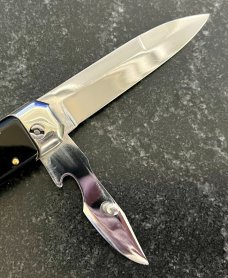 Begon Rocker Button Switchblade Knife, Made In France, Camper Multi Tool Knife, Unused 
