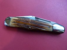 Queen City 1922-1945 Coke Bottle Folding Hunter Pocketknife Winterbottom Bone Handles