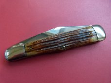 Queen City 1922-1945 Coke Bottle Folding Hunter Pocketknife Winterbottom Bone Handles
