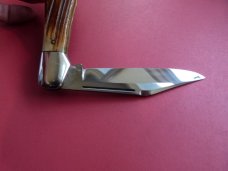 Queen City 1922-1945 Coke Bottle Folding Hunter Pocketknife Winterbottom Bone Handles
