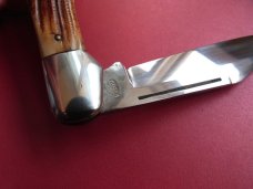 Queen City 1922-1945 Coke Bottle Folding Hunter Pocketknife Winterbottom Bone Handles