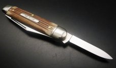 Great Eastern Cutlery Northfield UN-X-LD #68 White Owl Cowhide Jigged Bone GEC 681221