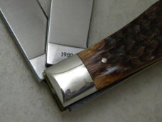 Remington UMC USA R1128 SB 1989 Bone Silver Bullet Trapper Knife in Box