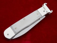  7-3/4" Bone Hubertus leverlock Shell-Puller automatic knife (111.KN.11 P) last one 