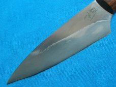 CUSTOM RICH CHEN ZUBENG FORGE SMALL UTILITY KITCHEN HUNTING FIXED BLADE EDC KNIFE KNIVES SHEATH