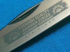 MIB CARL SCHLEIPER SOLINGEN GERMANY EYE BRAND JSSP MOTHER PEARL TRAPPER FOLDING POCKET KNIFE KNIVES