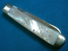 MIB CARL SCHLEIPER SOLINGEN GERMANY EYE BRAND JSSP MOTHER PEARL TRAPPER FOLDING POCKET KNIFE KNIVES