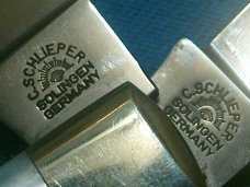 MIB CARL SCHLEIPER SOLINGEN GERMANY EYE BRAND JSSP MOTHER PEARL TRAPPER FOLDING POCKET KNIFE KNIVES