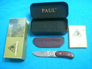 ORIGINAL BOX LONE WOLF PAUL USA LM13900 COCOBOLO FOLDING POCKET KNIFE KNIVES