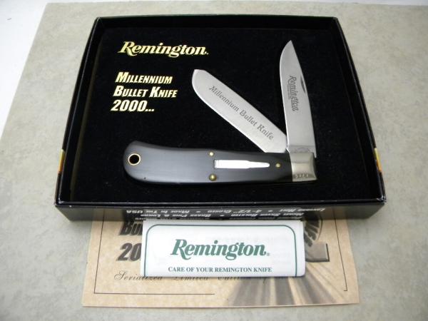 Remington USA R1128 2000 Horn Millennium Bullet Trapper Knife in Box