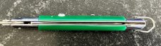 Rare Rizzuto Estileto Milano Switchblade Swing Guard Knife Green Handle Step Bolster