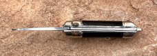 Bambi Miniature Switchblade Keychain Knife, Made By Farfalli In Italy, Black Handle 