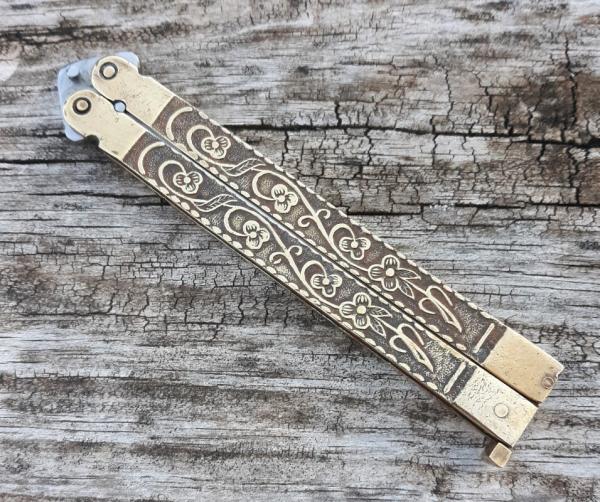 Vintage 1980's Pakistan Brass Balisong