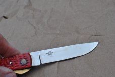 Rough Rider Sod Buster Large Red Jigged Bone 4 1/2" Closed Mint Mirror Polished