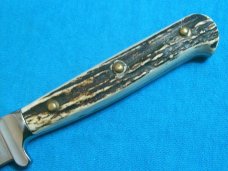 VINTAGE STAG DEER ETCH HOFFRITZ SOLINGEN GERMANY FIXED BLADE DIRK BOOT DAGGER KNIFE KNIVES OLD