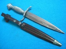 VINTAGE CARL SCHLIEPER EYE BRAND GERMAN EYE BALL CLAW DAGGER KNIFE KNIVES OLD SHEATH FIXED BLADE