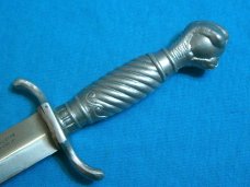 VINTAGE CARL SCHLIEPER EYE BRAND GERMAN EYE BALL CLAW DAGGER KNIFE KNIVES OLD SHEATH FIXED BLADE