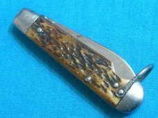 VINTAGE IMPERIAL PROV RI USA JIGGED BONE WW2 EZ OPEN EASY OPEN FOLDING POCKET KNIFE KNIVES OLD