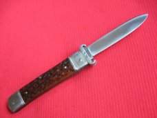 Vintage Solingen Germany Shell Puller Bone Switchblade Knife